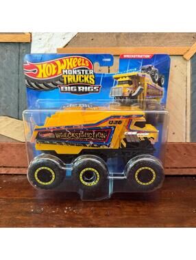 Hot Wheels Monster Trucks Big Rigs Wreckstruction 6-Wheel Dump Truck NEW in box